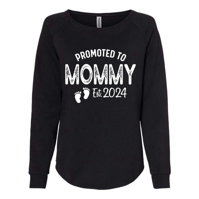 Promoted To Mommy 2024 Soon To Be Mama Funny New Mom Womens California Wash Sweatshirt