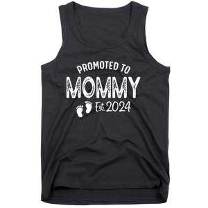 Promoted To Mommy 2024 Soon To Be Mama Funny New Mom Tank Top