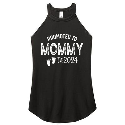 Promoted To Mommy 2024 Soon To Be Mama Funny New Mom Women's Perfect Tri Rocker Tank