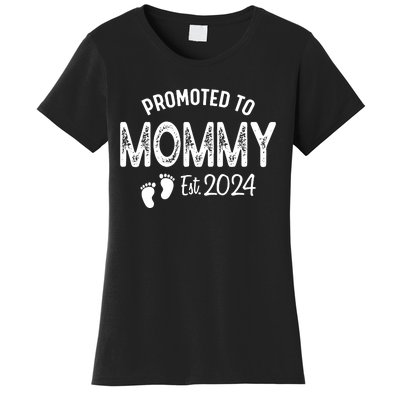 Promoted To Mommy 2024 Soon To Be Mama Funny New Mom Women's T-Shirt