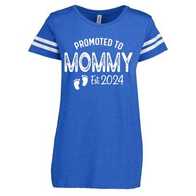 Promoted To Mommy 2024 Soon To Be Mama Funny New Mom Enza Ladies Jersey Football T-Shirt