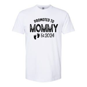 Promoted To Mommy 2024 Soon To Be Mama Funny New Mom Softstyle CVC T-Shirt