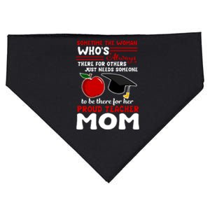 Proud Teacher Mom Mother's Day Gift USA-Made Doggie Bandana