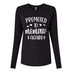 Promoted To Memaw Again Reveal Memaw To Be Gift Womens Cotton Relaxed Long Sleeve T-Shirt