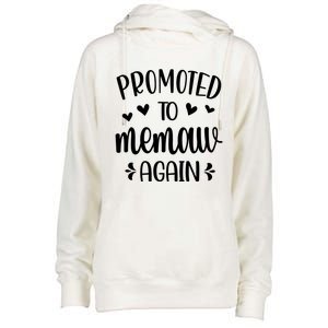 Promoted To Memaw Again Reveal Memaw To Be Gift Womens Funnel Neck Pullover Hood