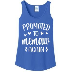 Promoted To Memaw Again Reveal Memaw To Be Gift Ladies Essential Tank