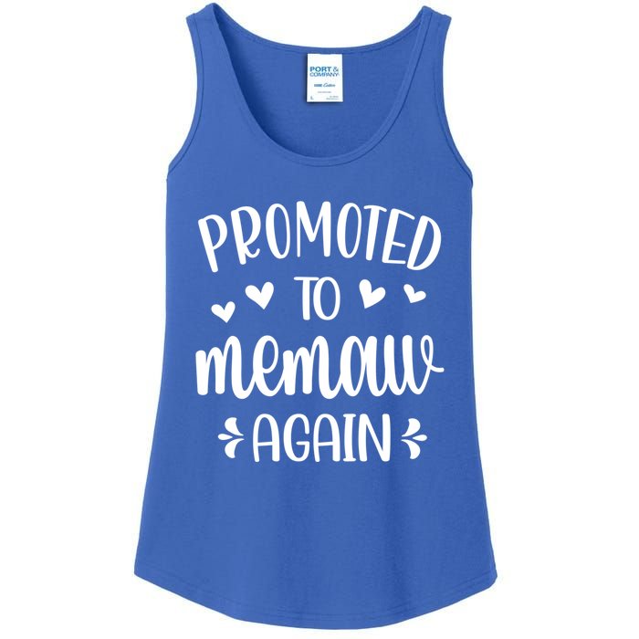 Promoted To Memaw Again Reveal Memaw To Be Gift Ladies Essential Tank