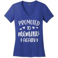 Promoted To Memaw Again Reveal Memaw To Be Gift Women's V-Neck T-Shirt