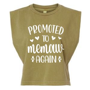 Promoted To Memaw Again Reveal Memaw To Be Gift Garment-Dyed Women's Muscle Tee