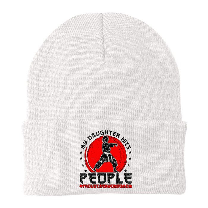 Proud Taekwondo Mom Taekwondo Mama Taekwondo Fighter Mom Knit Cap Winter Beanie