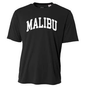 Preppy Trendy Malibu California CA Font Cooling Performance Crew T-Shirt