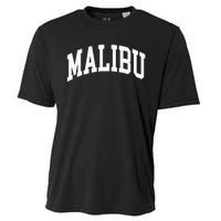 Preppy Trendy Malibu California CA Font Cooling Performance Crew T-Shirt