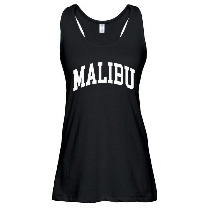 Preppy Trendy Malibu California CA Font Ladies Essential Flowy Tank