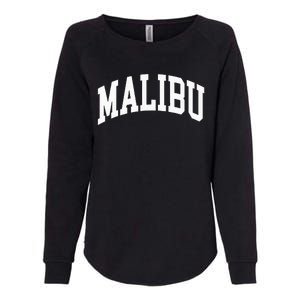 Preppy Trendy Malibu California CA Font Womens California Wash Sweatshirt