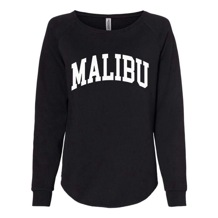 Preppy Trendy Malibu California CA Font Womens California Wash Sweatshirt