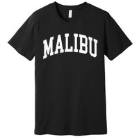 Preppy Trendy Malibu California CA Font Premium T-Shirt