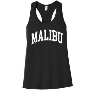 Preppy Trendy Malibu California CA Font Women's Racerback Tank