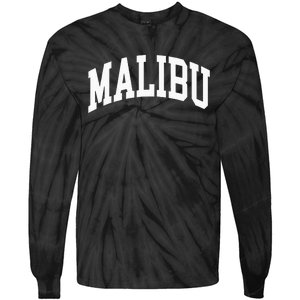 Preppy Trendy Malibu California CA Font Tie-Dye Long Sleeve Shirt