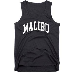 Preppy Trendy Malibu California CA Font Tank Top