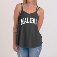 Preppy Trendy Malibu California CA Font Women's Strappy Tank