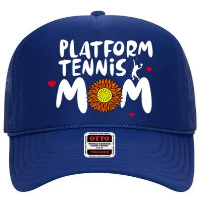 Platform Tennis Mom Cute Platform Tennis Cool Gift High Crown Mesh Back Trucker Hat