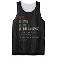 Papa The Man The Myth The Bad Influence Mesh Reversible Basketball Jersey Tank