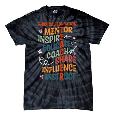 Pe Teacher Mentor Physical Education Teacher Outfit Tie-Dye T-Shirt