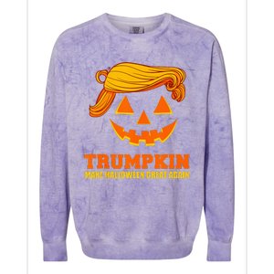 Pumpkin Trumpkin Make Halloween Great Again Colorblast Crewneck Sweatshirt