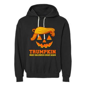 Pumpkin Trumpkin Make Halloween Great Again Garment-Dyed Fleece Hoodie