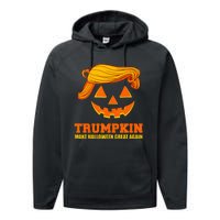 Pumpkin Trumpkin Make Halloween Great Again Performance Fleece Hoodie