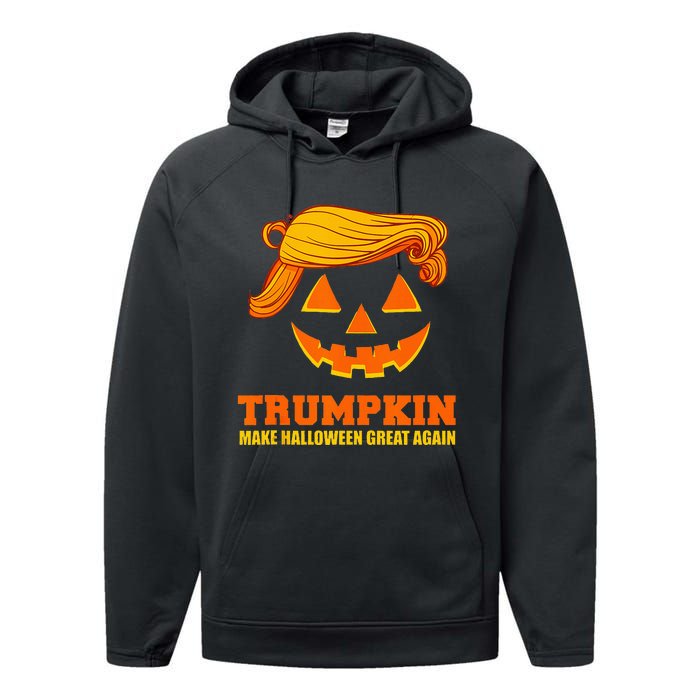 Pumpkin Trumpkin Make Halloween Great Again Performance Fleece Hoodie