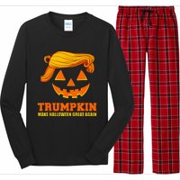 Pumpkin Trumpkin Make Halloween Great Again Long Sleeve Pajama Set