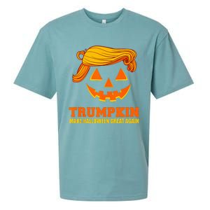 Pumpkin Trumpkin Make Halloween Great Again Sueded Cloud Jersey T-Shirt