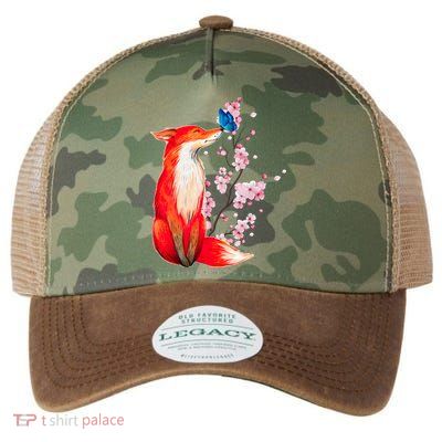 Pleased To Meet You, Japanese Fox With Cherry Blossoms Legacy Tie Dye Trucker Hat