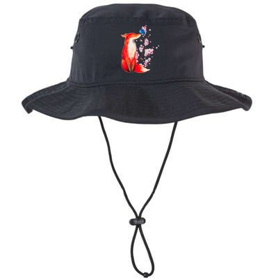 Pleased To Meet You, Japanese Fox With Cherry Blossoms Bucket Hat