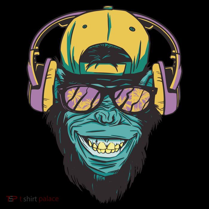 Palm Tree Music Monkey Button