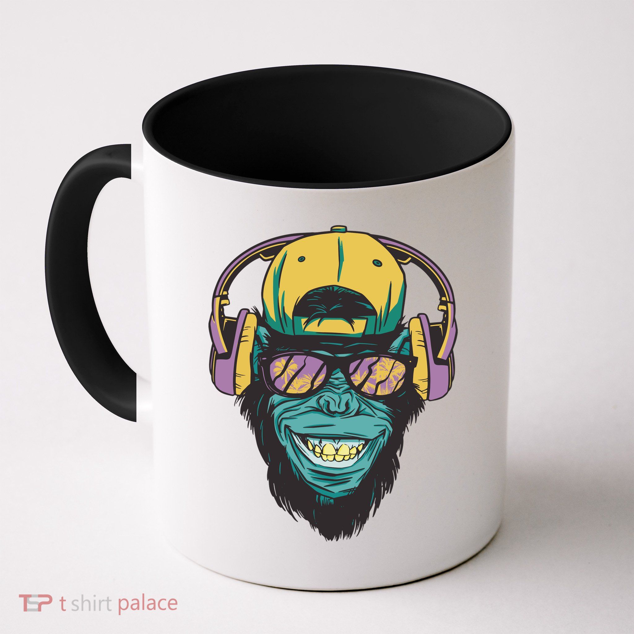 Palm Tree Music Monkey Mug