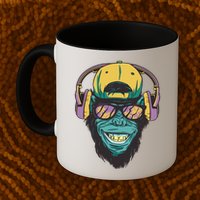 Palm Tree Music Monkey Mug