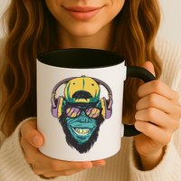 Palm Tree Music Monkey Mug