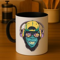 Palm Tree Music Monkey Mug