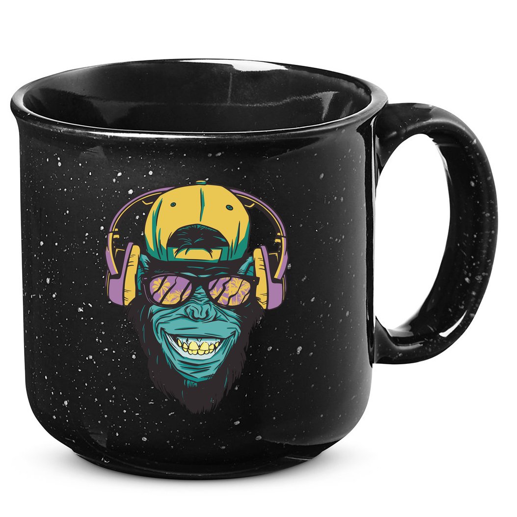 Palm Tree Music Monkey 15oz Campfire Ceramic Mug