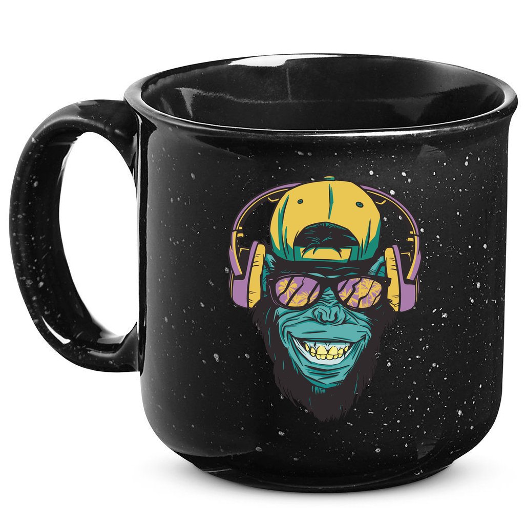 Palm Tree Music Monkey 15oz Campfire Ceramic Mug