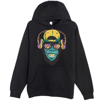 Palm Tree Music Monkey Premium Pullover Hoodie