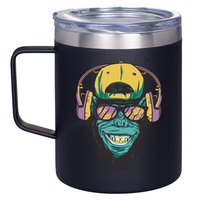 Palm Tree Music Monkey 12oz Stainless Steel Coffee Mug