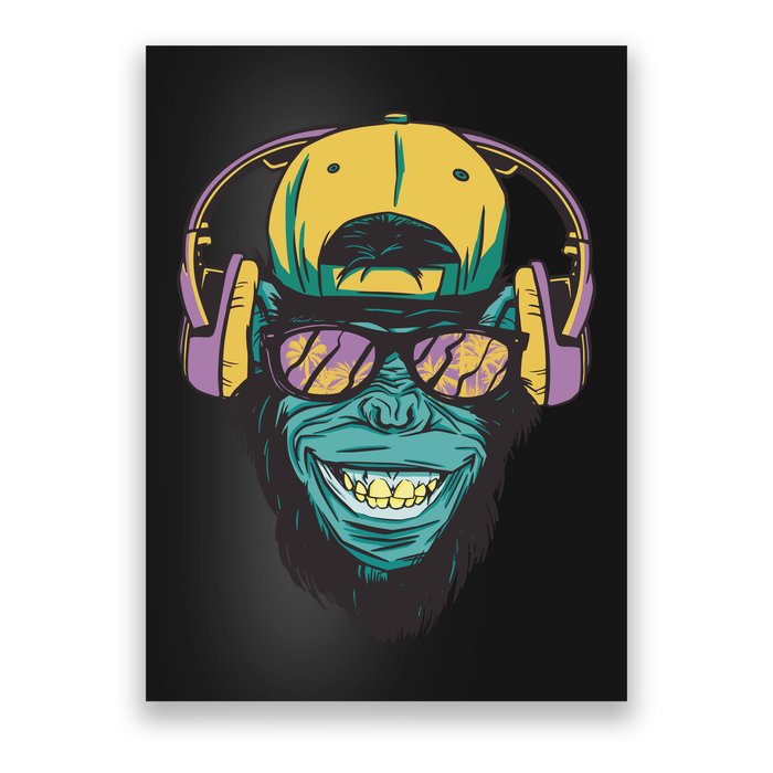 Palm Tree Music Monkey Poster