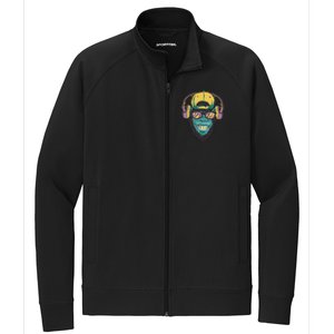 Palm Tree Music Monkey Stretch Full-Zip Cadet Jacket