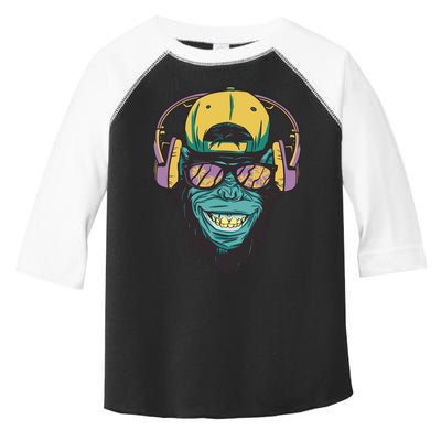 Palm Tree Music Monkey Toddler Fine Jersey T-Shirt