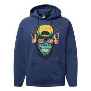 Palm Tree Music Monkey Performance Fleece Hoodie