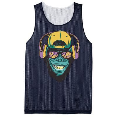 Palm Tree Music Monkey Mesh Reversible Basketball Jersey Tank