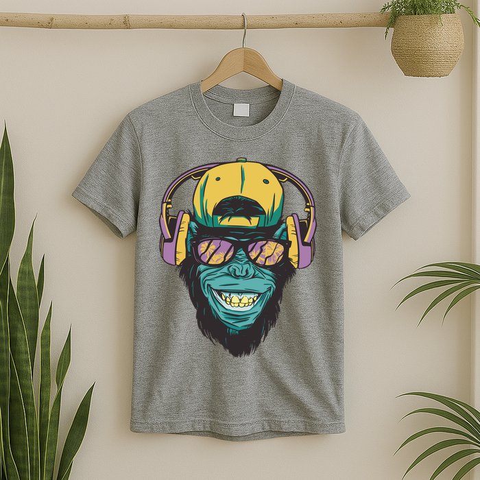 Palm Tree Music Monkey T-Shirt